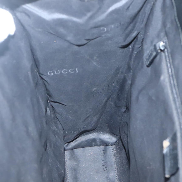 GUCCI GG Canvas Jackie Tote Bag Black Silver 002 1064 1669 Auth bs26232