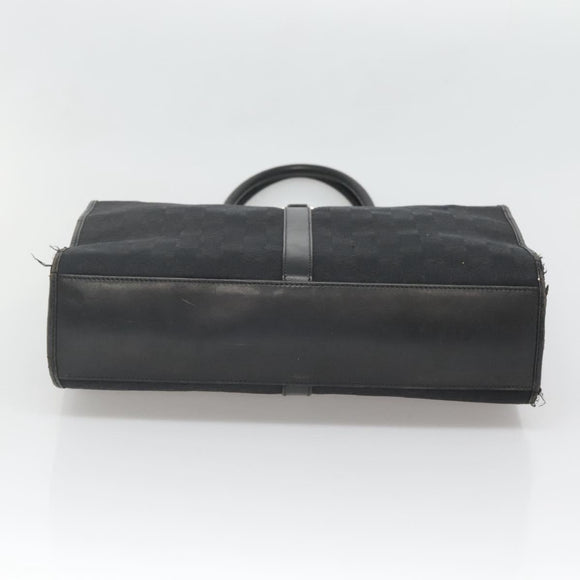 GUCCI GG Canvas Jackie Tote Bag Black Silver 002 1064 1669 Auth bs26232