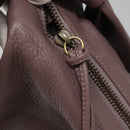 GUCCI Bamboo Shoulder Bag Leather Purple Gold 232930 Auth bs26233-9