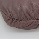 GUCCI Bamboo Shoulder Bag Leather Purple Gold 232930 Auth bs26233-15