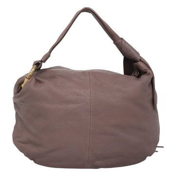 GUCCI Bamboo Shoulder Bag Leather Purple Gold 232930 Auth bs26233 - 0