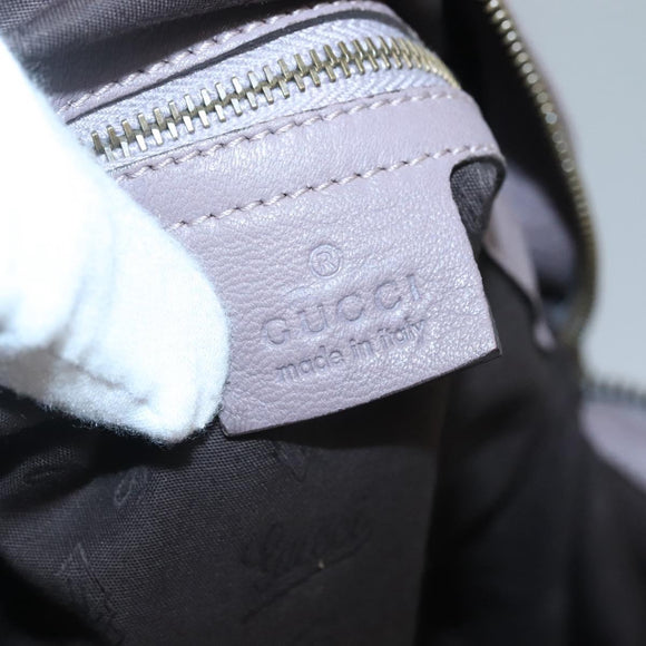 GUCCI Bamboo Shoulder Bag Leather Purple Gold 232930 Auth bs26233