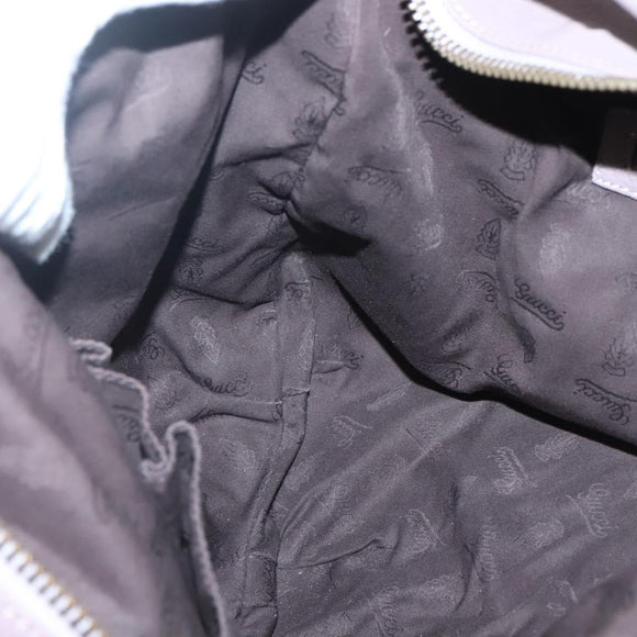 GUCCI Bamboo Shoulder Bag Leather Purple Gold 232930 Auth bs26233