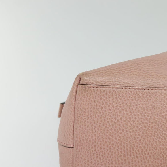 GUCCI Hand Bag Leather Outlet Pink Gold 449651 Auth bs26235