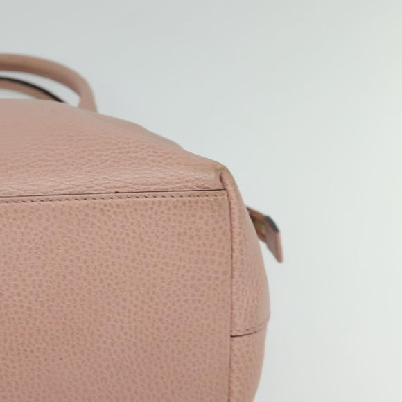 GUCCI Hand Bag Leather Outlet Pink Gold 449651 Auth bs26235