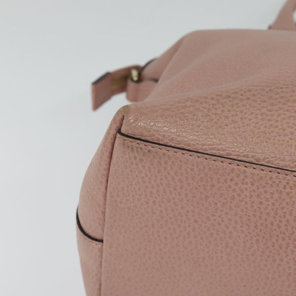 GUCCI Hand Bag Leather Outlet Pink Gold 449651 Auth bs26235
