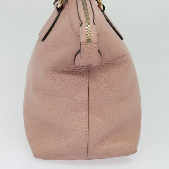 GUCCI Hand Bag Leather Outlet Pink Gold 449651 Auth bs26235