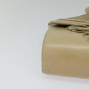 Salvatore Ferragamo Shoulder Bag Leather Beige Gold Auth bs26247-9
