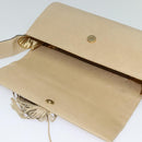 Salvatore Ferragamo Shoulder Bag Leather Beige Gold Auth bs26247-10