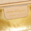 Salvatore Ferragamo Shoulder Bag Leather Beige Gold Auth bs26247-12