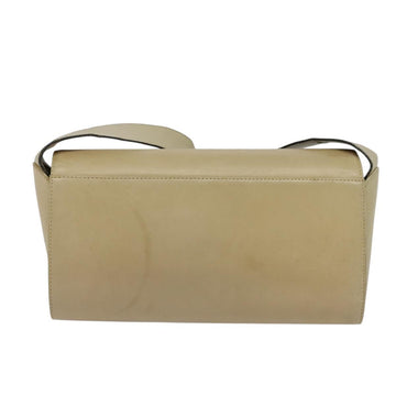 Salvatore Ferragamo Shoulder Bag Leather Beige Gold Auth bs26247 - 0