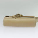 Salvatore Ferragamo Shoulder Bag Leather Beige Gold Auth bs26247-5