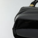 VERSACE Hand Bag Leather Black Gold Auth bs26249-9