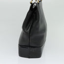 VERSACE Hand Bag Leather Black Gold Auth bs26249-3