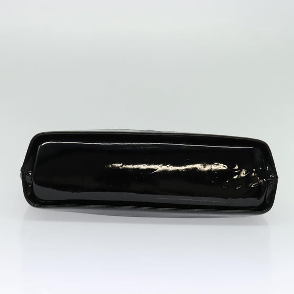 VERSACE Hand Bag Leather Black Gold Auth bs26249