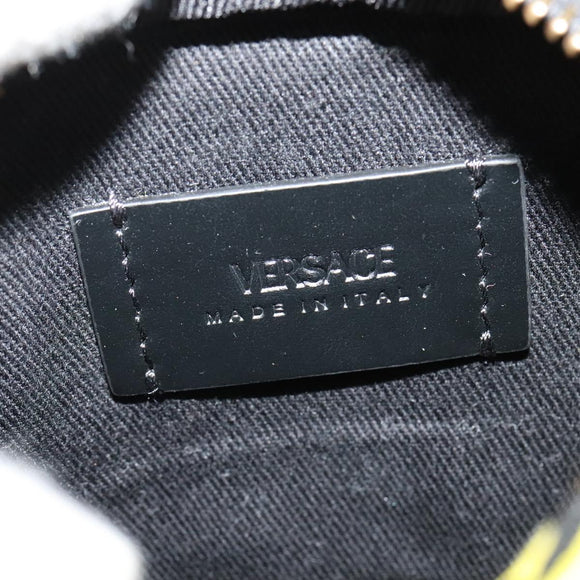 VERSACE Pouch PVC Yellow Gold Auth bs26250