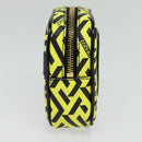 VERSACE Pouch PVC Yellow Gold Auth bs26250-4