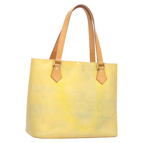 LOUIS VUITTON Monogram Vernis Houston Hand Bag Gris M91053 LV Auth bs26251