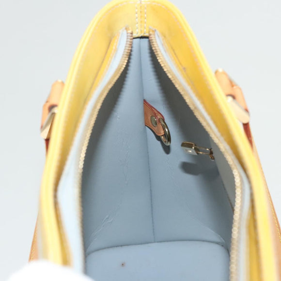 LOUIS VUITTON Monogram Vernis Houston Hand Bag Gris M91053 LV Auth bs26251