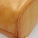 LOUIS VUITTON Monogram Vernis Houston Hand Bag Beige M91004 LV Auth bs26252-9