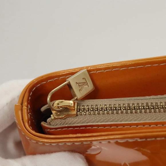 LOUIS VUITTON Monogram Vernis Houston Hand Bag Beige M91004 LV Auth bs26252