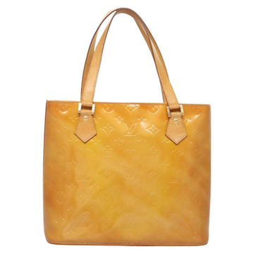 LOUIS VUITTON Monogram Vernis Houston Hand Bag Beige M91004 LV Auth bs26252 - 0