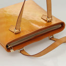 LOUIS VUITTON Monogram Vernis Houston Hand Bag Beige M91004 LV Auth bs26252-6