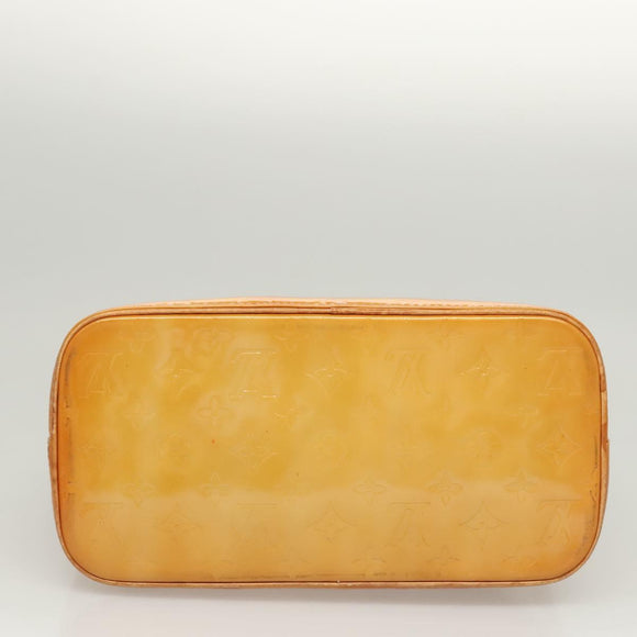 LOUIS VUITTON Monogram Vernis Houston Hand Bag Beige M91004 LV Auth bs26252