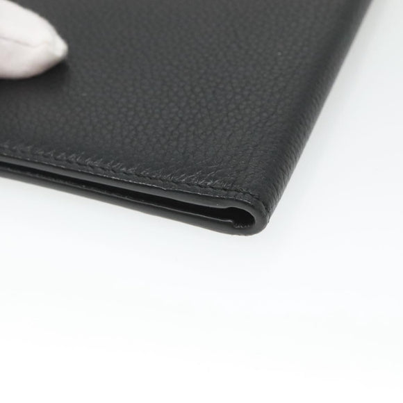 Christian Dior Card Case Leather Black Auth bs26260