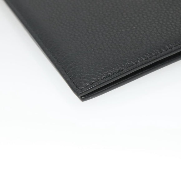 Christian Dior Card Case Leather Black Auth bs26260