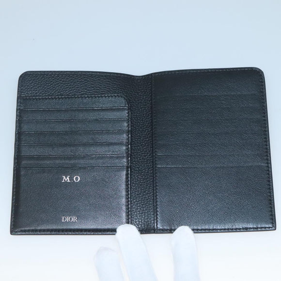 Christian Dior Card Case Leather Black Auth bs26260
