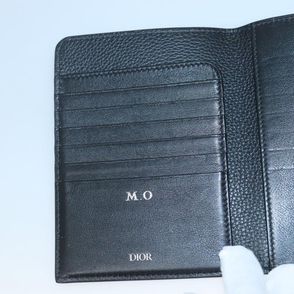 Christian Dior Card Case Leather Black Auth bs26260