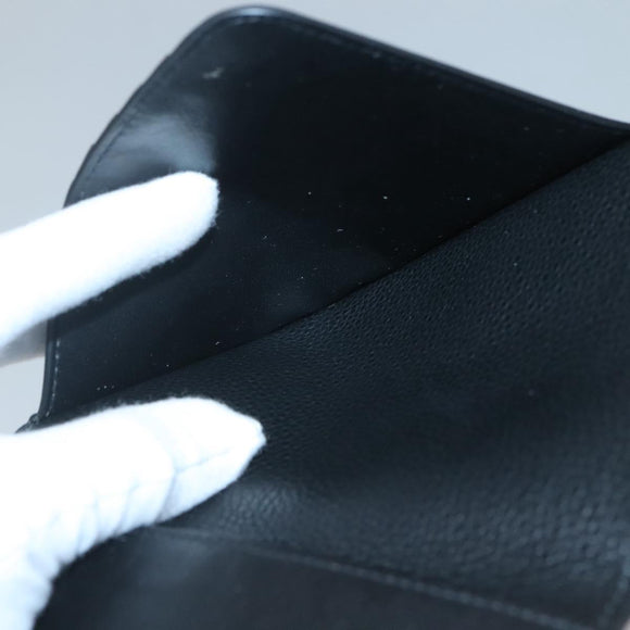 Christian Dior Card Case Leather Black Auth bs26260