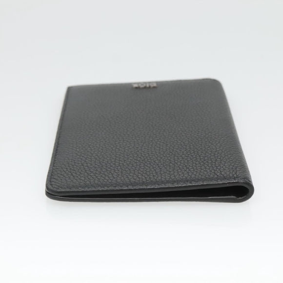 Christian Dior Card Case Leather Black Auth bs26260
