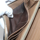 PRADA Long Wallet Leather Silver Beige Auth bs26270-18