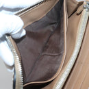 PRADA Long Wallet Leather Silver Beige Auth bs26270-20