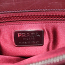 PRADA Shoulder Bag Leather Beige Silver Auth bs26273-17