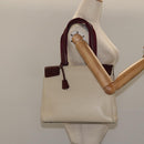 PRADA Shoulder Bag Leather Beige Silver Auth bs26273-25
