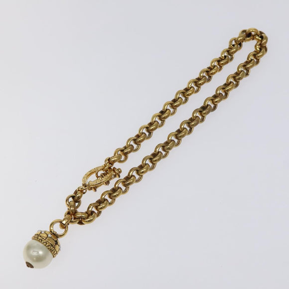 LOEWE Necklace metal Gold Auth bs26275