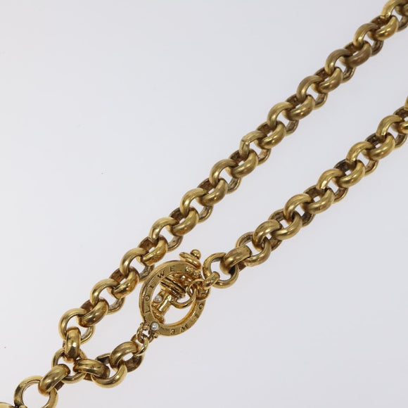 LOEWE Necklace metal Gold Auth bs26275