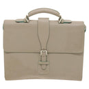 LOEWE Business Bag Leather Beige Auth bs26276-2