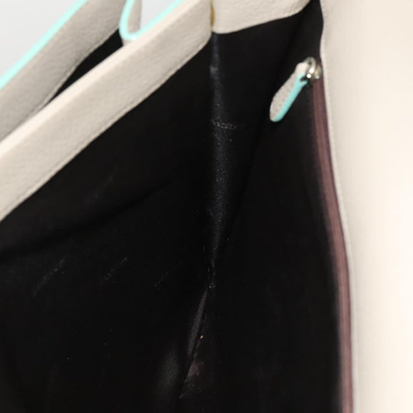 LOEWE Business Bag Leather Beige Auth bs26276