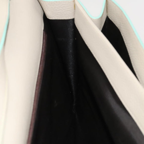 LOEWE Business Bag Leather Beige Auth bs26276