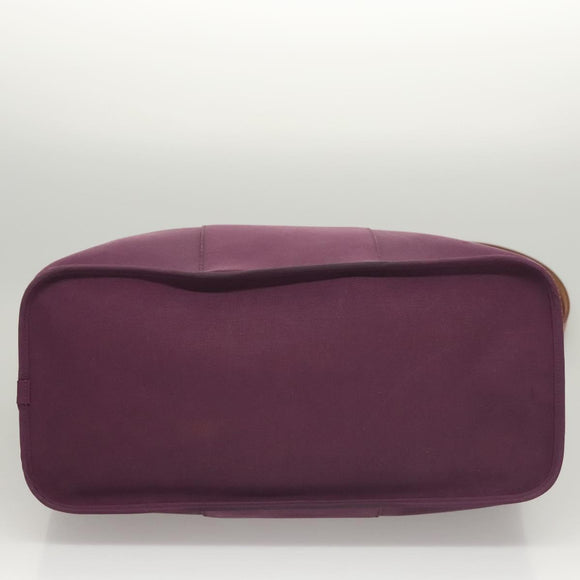 HERMES Cabak GM Tote Bag Canvas Purple Silver Auth bs26280