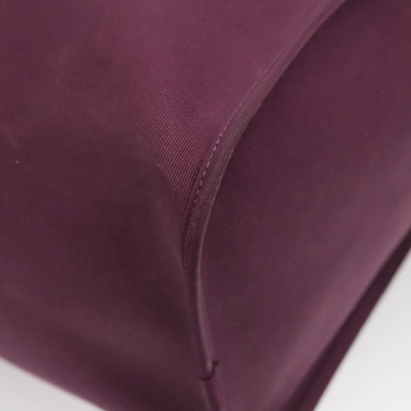 HERMES Cabak GM Tote Bag Canvas Purple Silver Auth bs26280