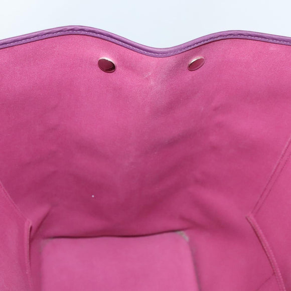 HERMES Cabak GM Tote Bag Canvas Purple Silver Auth bs26280