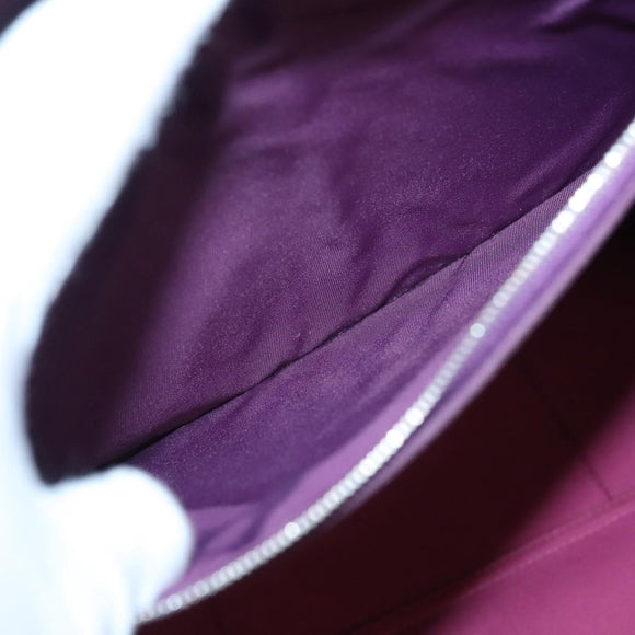 HERMES Cabak GM Tote Bag Canvas Purple Silver Auth bs26280