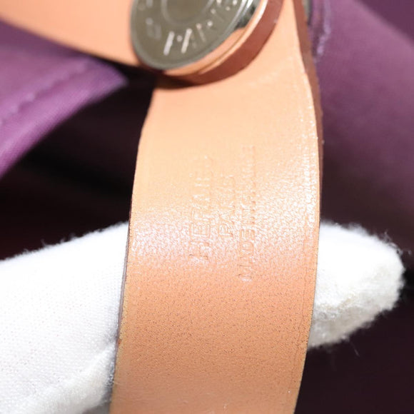 HERMES Cabak GM Tote Bag Canvas Purple Silver Auth bs26280