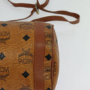 MCM Logogram Vicetos Shoulder Bag PVC Leather Brown Gold Auth bs26282-11