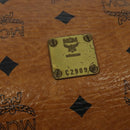 MCM Logogram Vicetos Shoulder Bag PVC Leather Brown Gold Auth bs26282-14